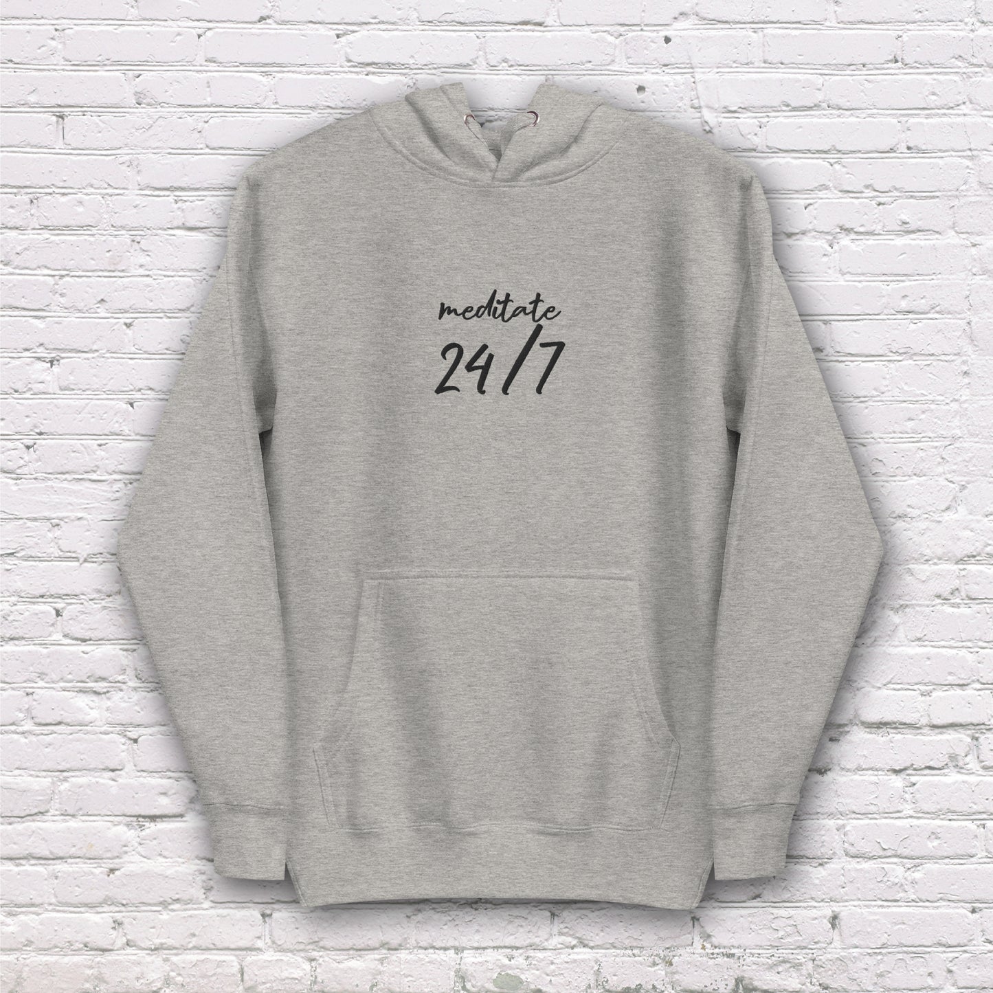 Meditate 24/7 | Embroidered Unisex Hoodie