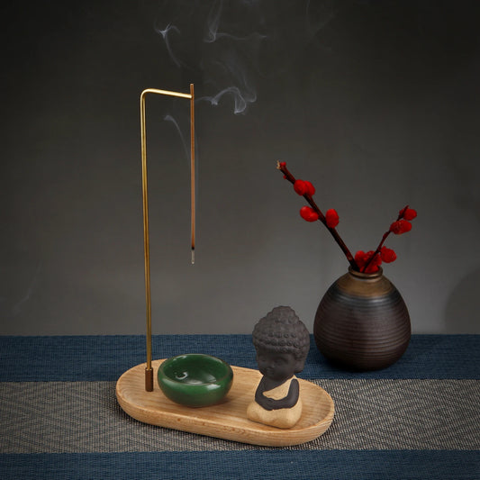 Wooden Incense Holder "Little Monk"