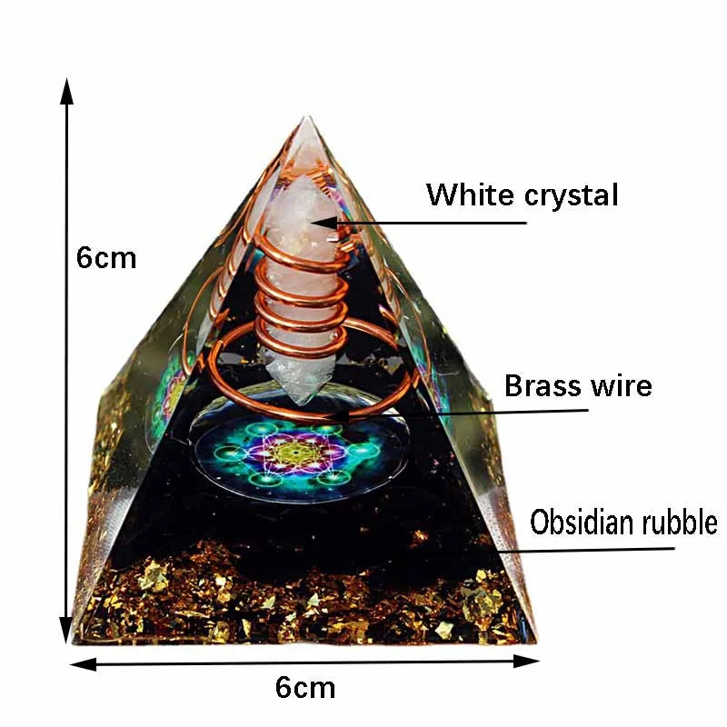 Energy Generator Pyramid (6cm) | Orgonite