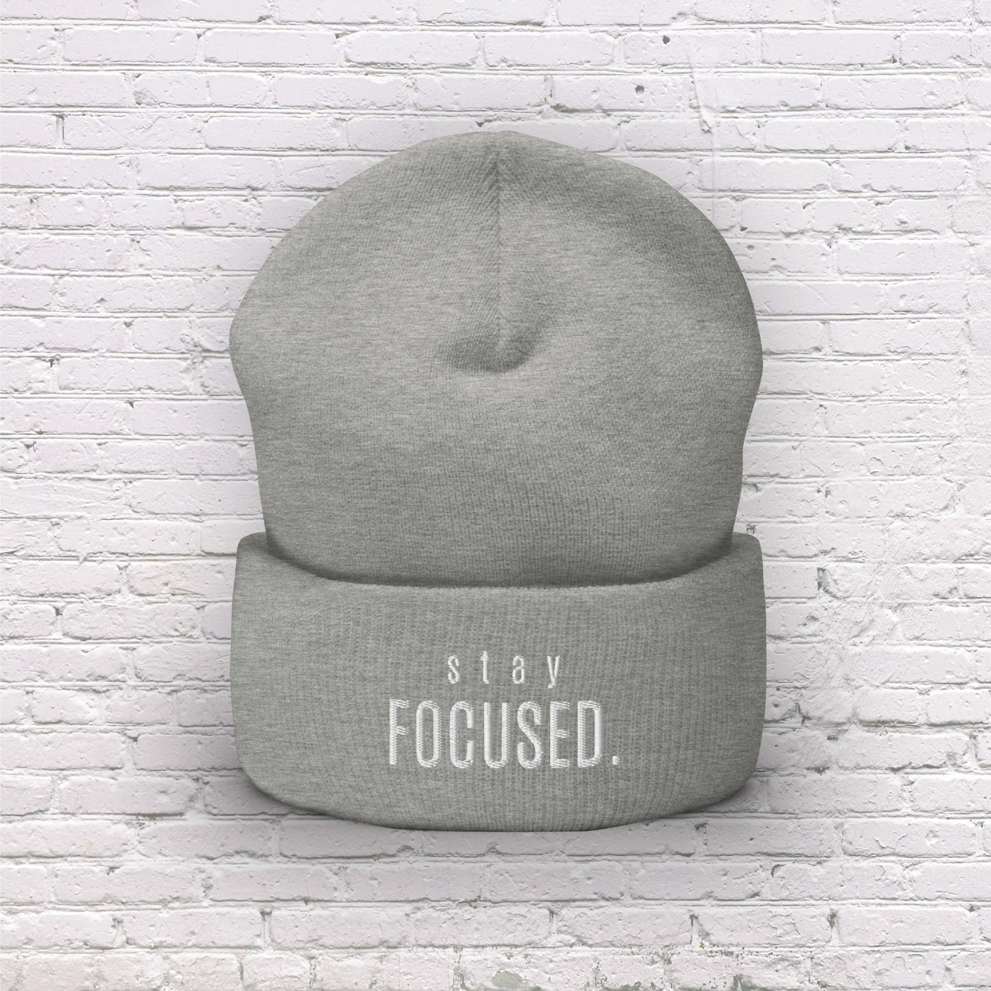 Stay Focused | Embroidered Cuffed Beanie