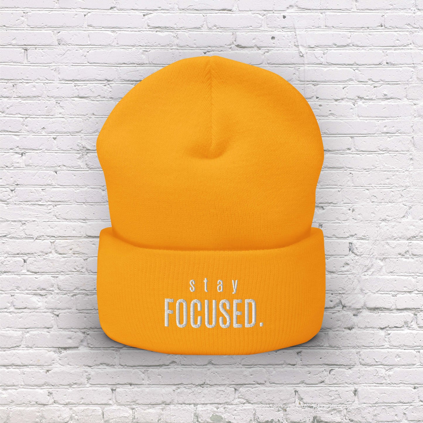 Stay Focused | Embroidered Cuffed Beanie