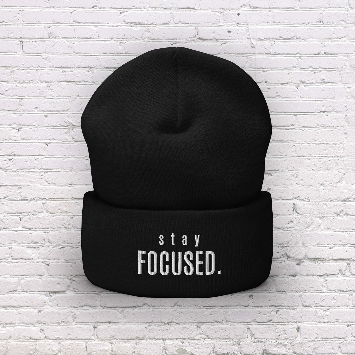 Stay Focused | Embroidered Cuffed Beanie