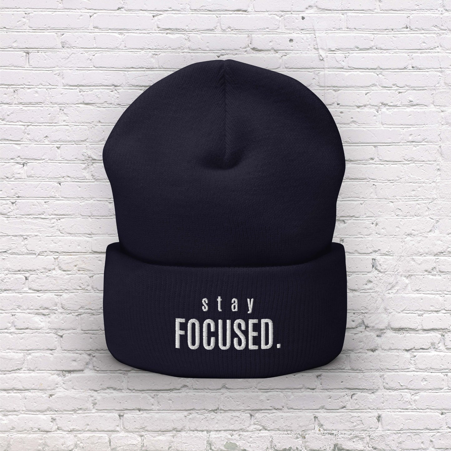 Stay Focused | Embroidered Cuffed Beanie