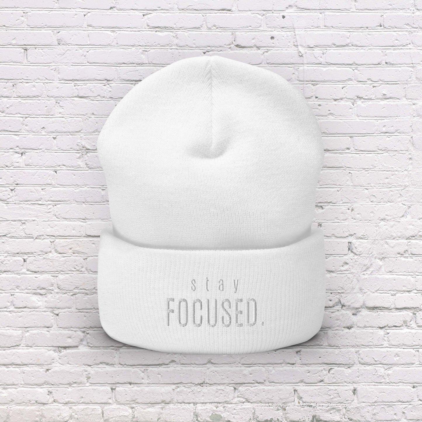 Stay Focused | Embroidered Cuffed Beanie